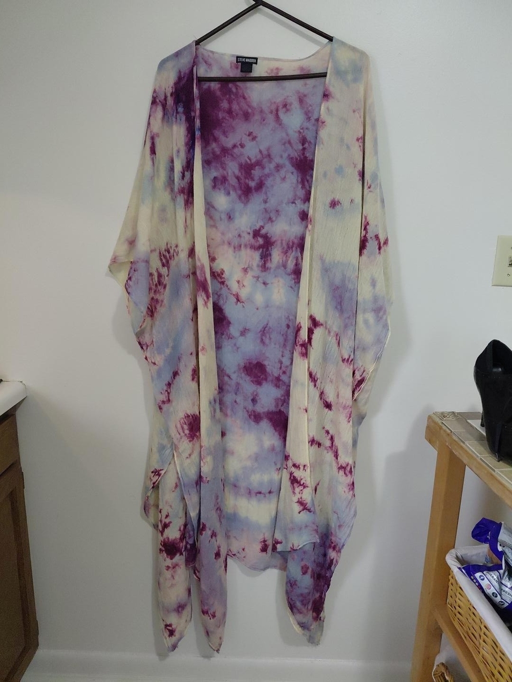 Steve Madden Tie-Dye Kimono in Pink & Purple